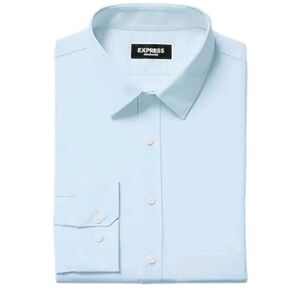 Express 1MX Extra Slim Fit quick dry dress shirt Teal green size XXL